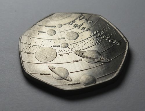 OUR SOLAR SYSTEM Pure TITANIUM Commemorative in Capsule. Precious Metal — image 8