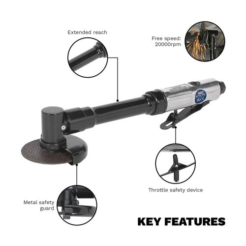 Sealey Long Reach Air Cut-Off Tool 75mm SA2501 20000rpm — image 3