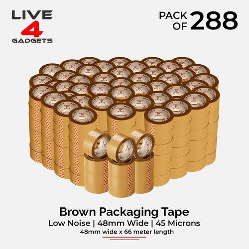 Strong Brown Tape Buff Parcel Packing Tape 48MM X 66M Box Sealing Rolls x 288