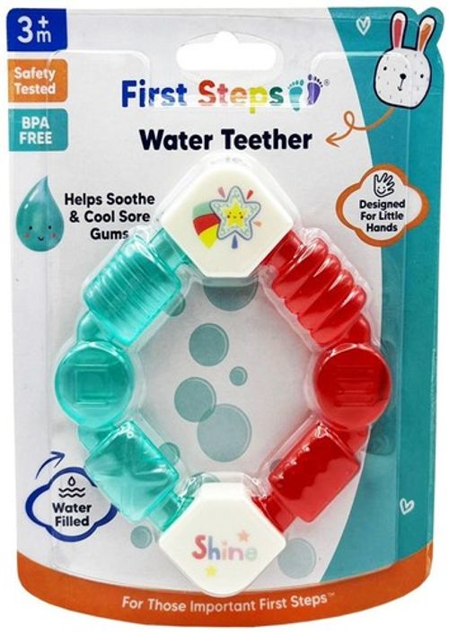 Baby Rattle Teether FirstStep Water Filled Color BPA Free Soothing Teething Toy