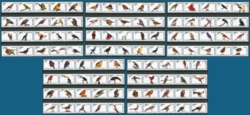 BIRDS OF THE WORLD Definitives Stamp Set #1-#5  100-Values MNH (2025 Djibouti)