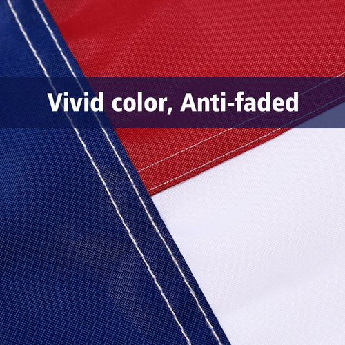 American Flag, 210D Heavy Duty Double Sided Outdoor Flag Embroidered Stars Brass — image 3