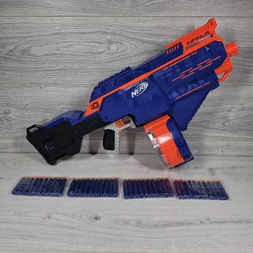 Nerf N-Strike Elite Motorised INFINUS Auto Blaster & 30 Drum Magazine 50 Bullets