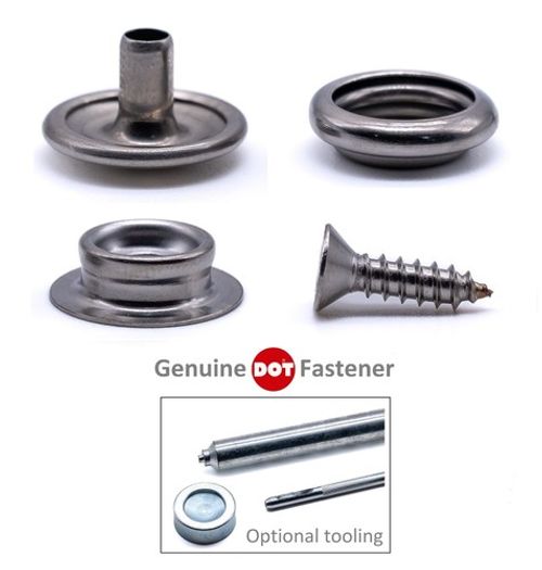 Snap fastener press studs kit 316 marine grade stainless steel canvas to deck