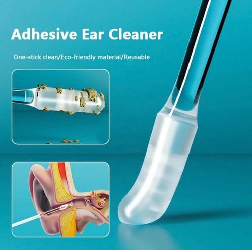 Reusable Plastic Adhesive Ear Cleaner Ear Wax Pick Stick Blue/Clear Unisex — image 6