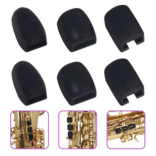 Reusable Silicone Saxophone Side Key Protective Covers 6Pcs Black Durable Set — image 4