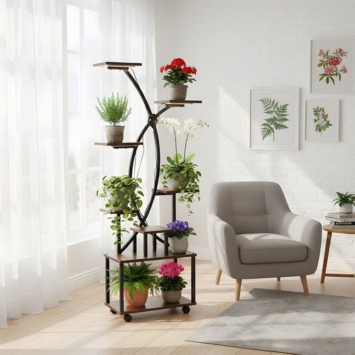 LED 8 Tiered Plant Stand Indoor with Grow Lights Flower Shelf Plant Display Rack — image 2