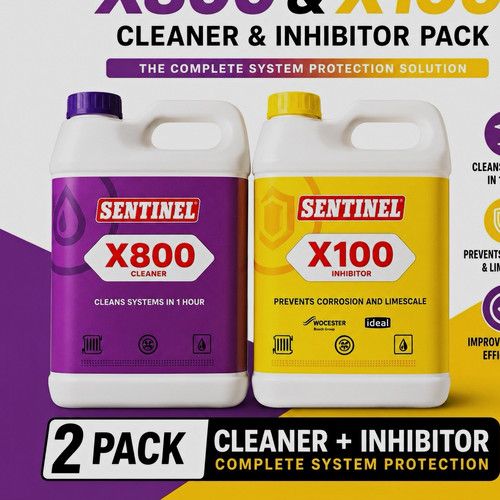 Sentinel X800 & X100 Cleaner & Inhibitor Pack 2 Pack Cleaner + Inhibitor