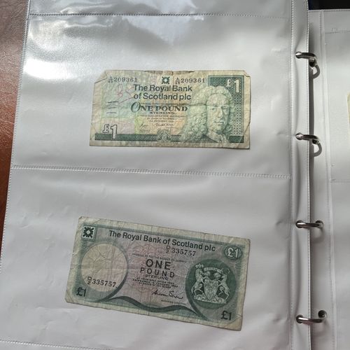 Folder with A Selection of Notes and Banknotes From Different Countries Used — image 6