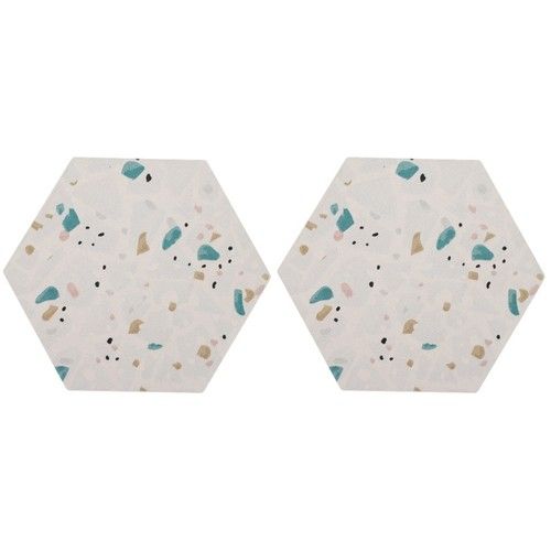 Reusable Hexagon Diatomite Coasters Absorbent Cup Mats for Coffee Tea Wine