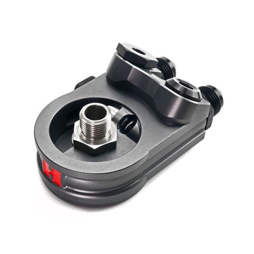 HEL Performance Multi-angle Solid Billet Thermostatic Oil Filter Sandwich Plate — image 2