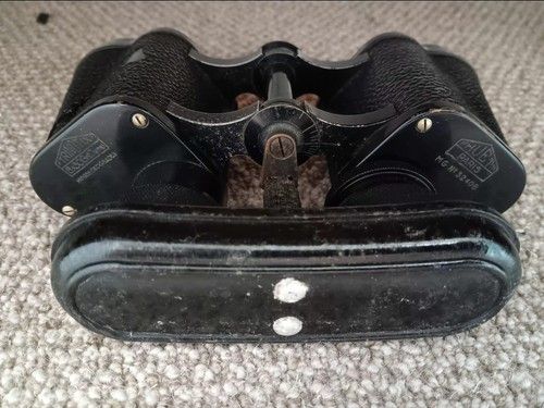 Huet Paris French Military Binoculars 8x30 Marked Ministry Of War WW1/2 Era