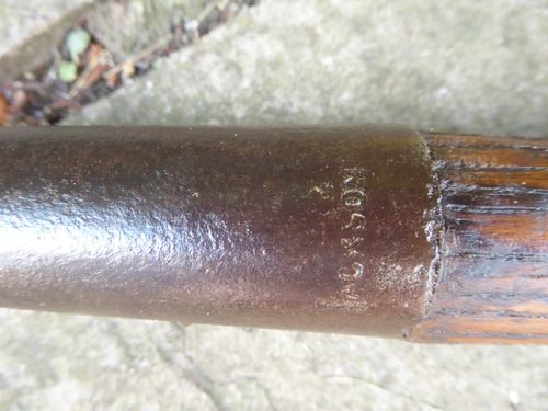 Vintage Pitch Fork - hay fork - 2 Prong Old Farm Tool. Long wooden handle. — image 7