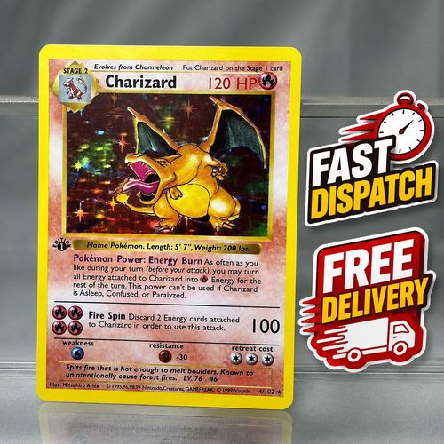 1996 1st Edition Set Charizard Venusaur Blastoise 25th Anniversary Cards — image 1