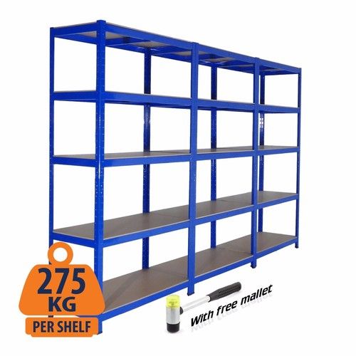 3 x Metal Racking Bays | Freestanding/Garage Shelving/Heavy Duty Storage Rack 