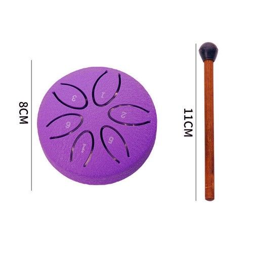 3 inch 6 Tone Steel Tongue Drum Mini Hand Pan Drum with Drumsticks Percussion UK