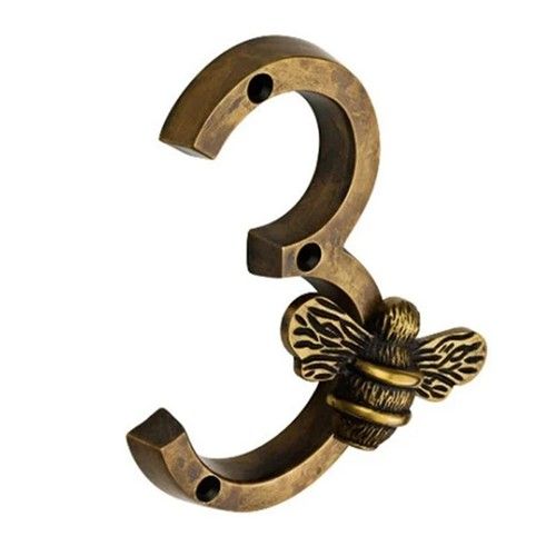 Bee House Number Sign Brass Bee House Number Metal Crafts Modern Door Sign