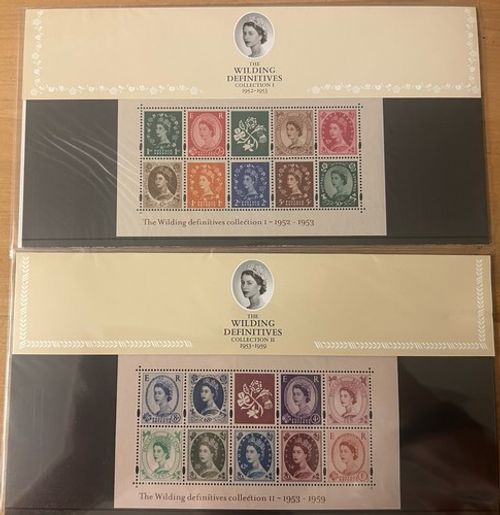 Royal Mail Wilding Definitives Collections I & II 1952-1959 Presentation Packs