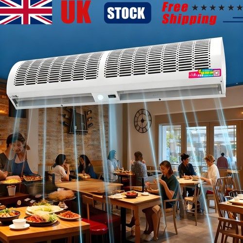 Commercial Wall Mounted Door Fan Over Door Air Curtain With Remote Control Plug