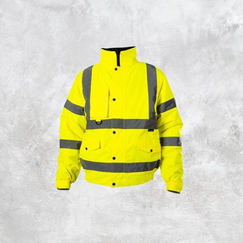 Hi Vis Viz  Bomber Jacket Waterproof 2 Tone Safety Workwear High Visibility Coat