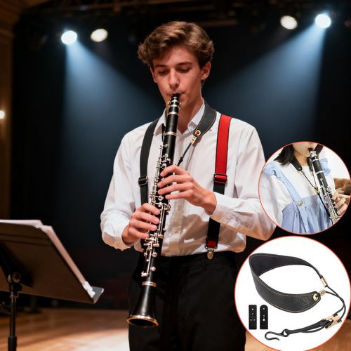 Clarinet Neck Strap Adjustable Ergonomic Pad Support Alto Saxophone Neck — image 9