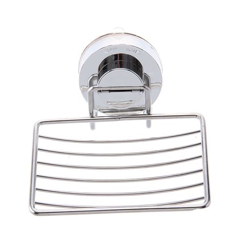 Strong Suction Bathroom Shower Chrome Accessory Soap Dish Holder Cup Tray UK — image 10