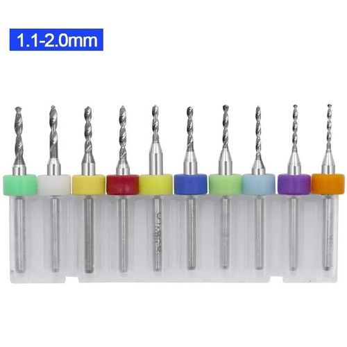 PCB Tungsten Carbide Micro Drill Bits Set 0.1-3.0mm CNC Twist Drill for PCB UK