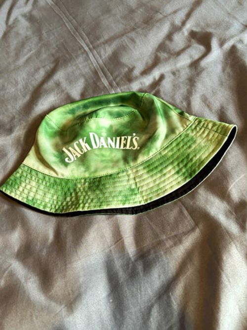 Jack Daniels Reversible Cotton Bucket Hat, Green/Black Whiskey Brand