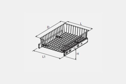 Pull-Out Storage Basket Wire Larder Kitchen Cupboard Soft Close Organiser — image 4