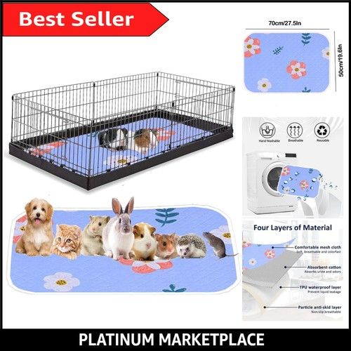 Guinea Pig Cage Absorbent Bedding Reusable Washable Pet Mats For Rabbit Hamst...