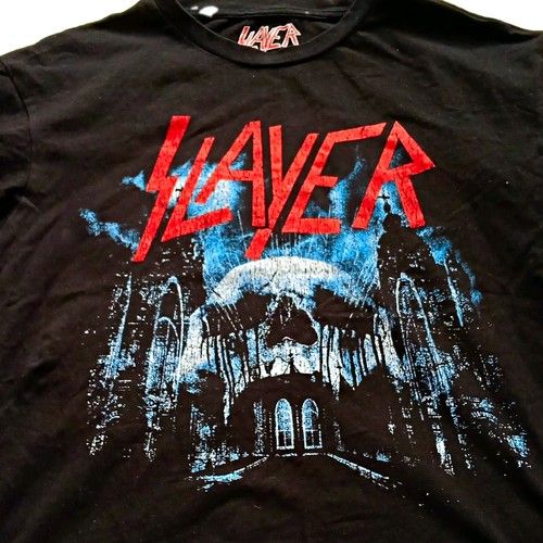 Slayer Black Graphic T-Shirt Size M Metal Clothing Band Tee