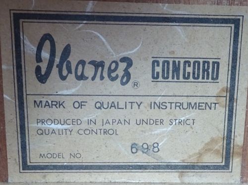 Acoustic Guitar Note Ibanez Concord 698 — image 13