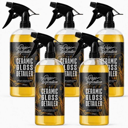Car Ceramic Detailer 5 x 1000ml Gloss Sealant Coating Water Beading Spray Wax — image 1