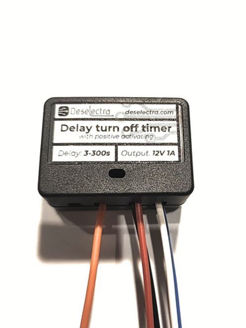 Car DRL led delay turn off timer switch 3 to 300s 12V 1A box positive activating