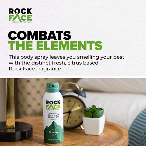 Rock Face Men's Body Spray - Original Fragrance Body Spray Deodorant for Men 1x6 — image 6