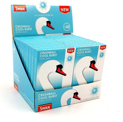 Swan Cool Burst Crushball Filter Tips Extra Slim Cigarette Filters 5-20 Pack