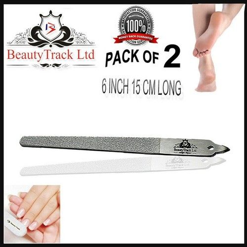 Diamond Deb Nail Pack Of 2 Stainless Steel Coated File 6.0" Manicure Pedicure UK