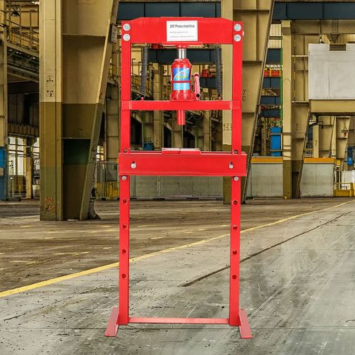 20T Hydraulic Bench Press Heavy Workshop Garage Car Bearing Heavy Duty Tools Red — image 2