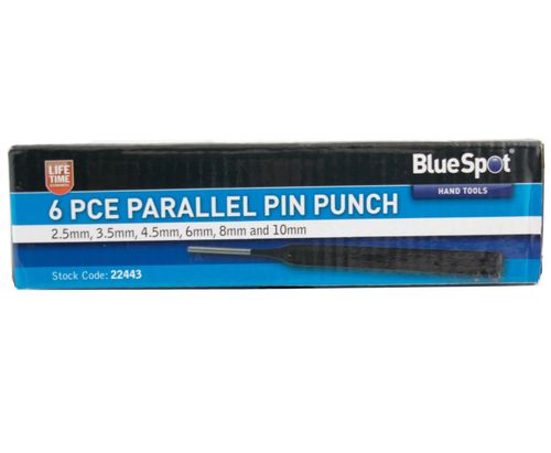 BlueSpot Pin Punch Set 6pce Hand Tools Mechanical Metal Holes Drill Punches — image 3