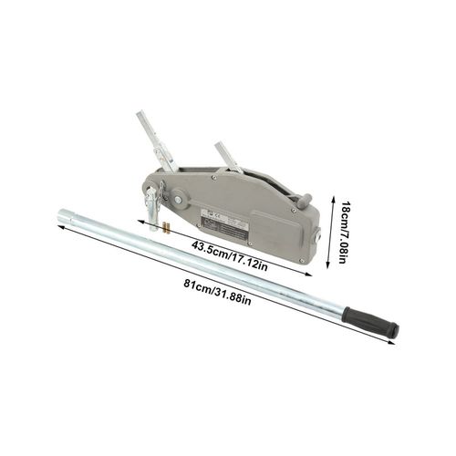 Wire Rope Puller Hand Winch Rope Hoist w/ 20M Rope for Lifting and Pulling 800KG — image 3