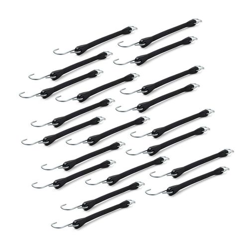 9" Heavy Duty Rubber Tarp Straps Tie Down Bungee Cords With Hooks  20pcs — image 8