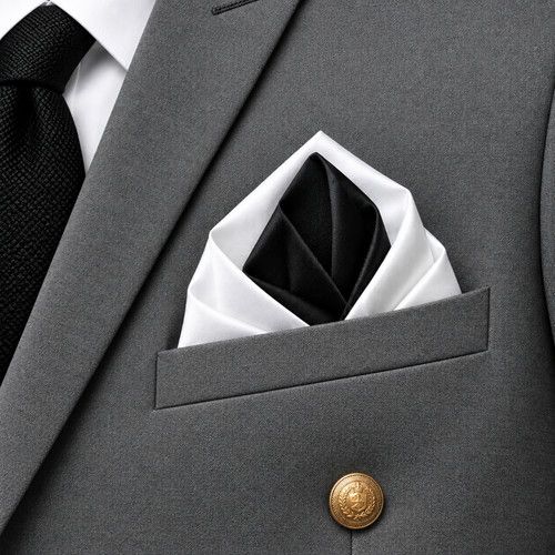 Men's Luxury Pocket Square | Elegant Suit Handkerchief Wedding Party Formal Wear