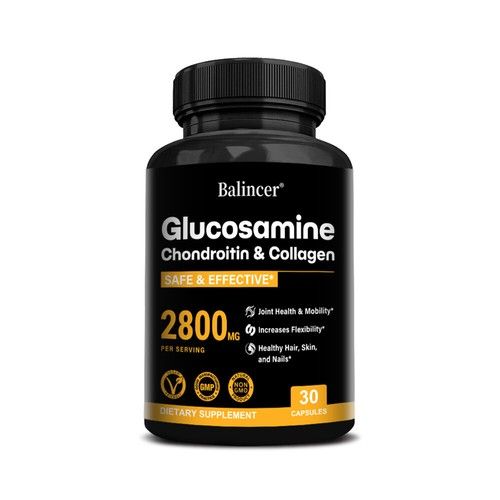 Glucosamine Chondroitin and Collagen Capsules-Joint Pain Relief-Cartilage Repair