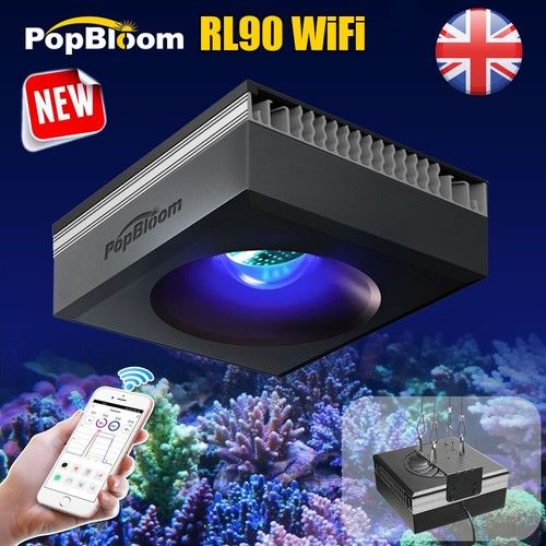 PopBloom RL90 WiFi Reef LED Aquarium Marine Lighting for Reef Coral SPS LPS Tank