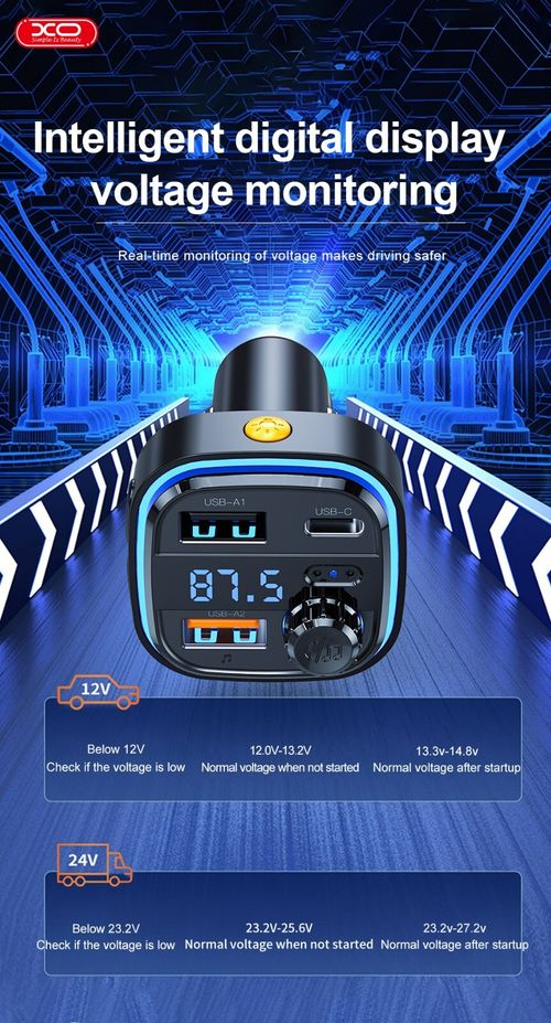 Bluetooth 5.0 Wireless FM Transmitter Radio MP3 Player USB-C Car Charger Adapter — image 2