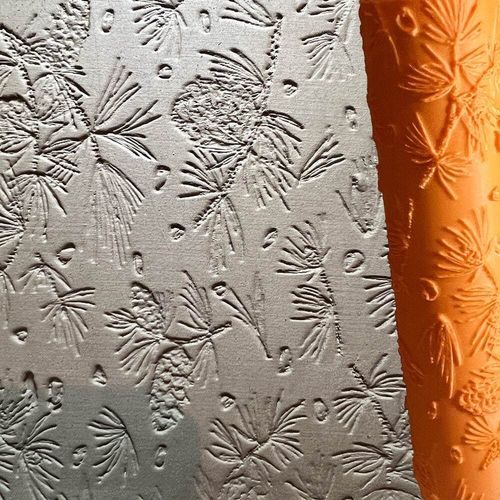 POTT’R 135mm Flora Pine Needles clay pottery texture roller - repeatable pattern — image 1