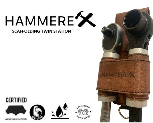 Hammerex Leather double spanner belt Holder for scaffolding tools (012)