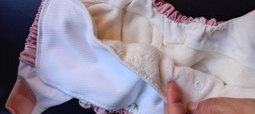Tots Bots Bamboozle Wrap Nappy Cover Size 2 Pink with Bamboo Inserts/Boosters — image 11