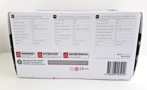 VR-X Virtual Reality Headset for Android / Apple Smart Phone New And Sealed — image 5