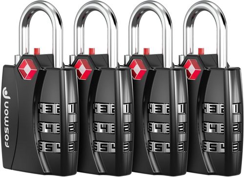 Fosmon TSA Accepted Luggage Locks (4-Pack), Open Alert Indicator TSA Locks 3 — image 1